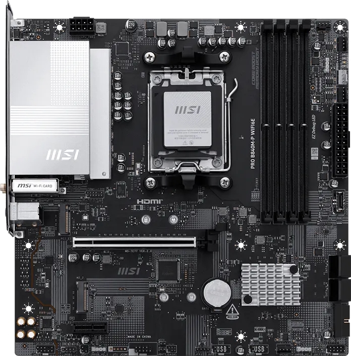 Материнська плата MSI PRO B840M-P WIFI6E (PRO_B840M-P_WIFI6E) фото2
