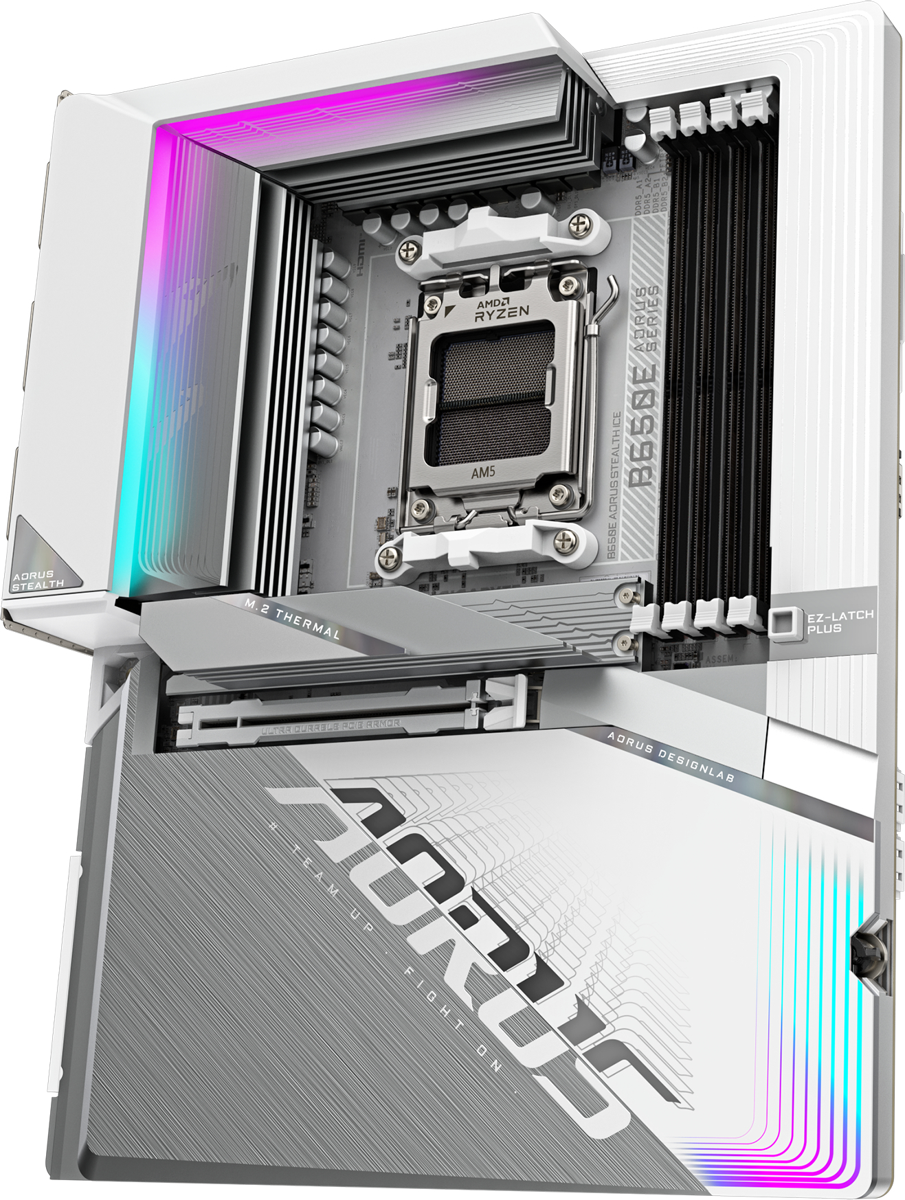 Материнська плата GIGABYTE B650E A STEALTH ICE (B650E_A_STEALTH_ICE)фото4