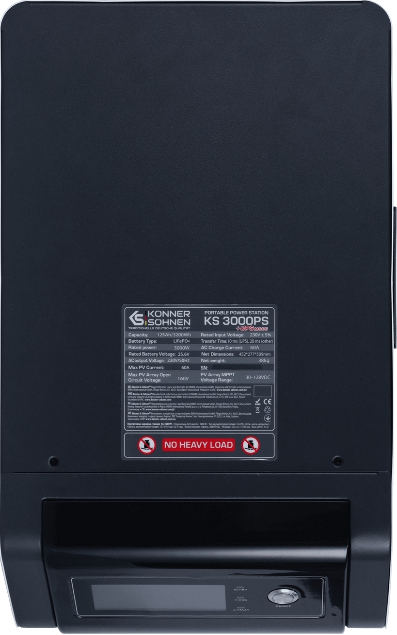 Портативна електростанція Konner&Sohnen KS 3000PS, 3000Вт (KS3000PS-NEW)фото6