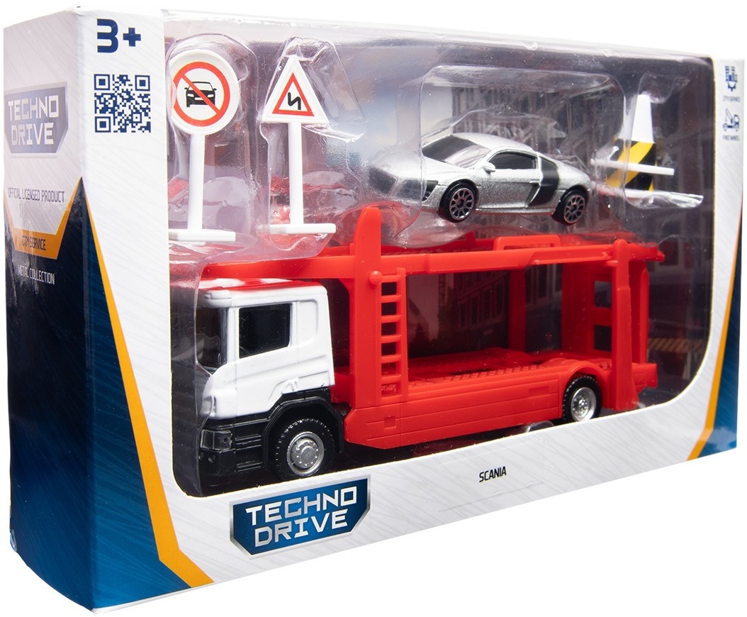 Ігровий набір – Автоперевізник Scania (автоперевізник, машина, аксесуари) (250430U)фото12