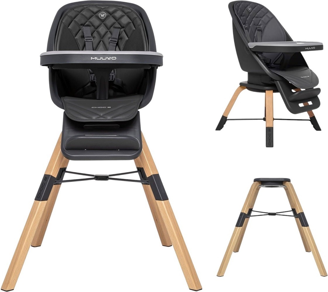 Стільчик для годування Muuvo Choc2 Graphite New (M-CHOC-2-GRAPHITE-NEW)фото2