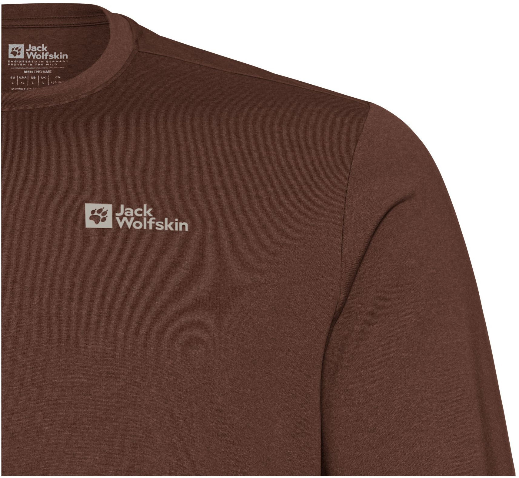 Лонгслів чоловіча Jack Wolfskin Sky Thermal L/S M 1808682_D0107 XXL коричневийфото