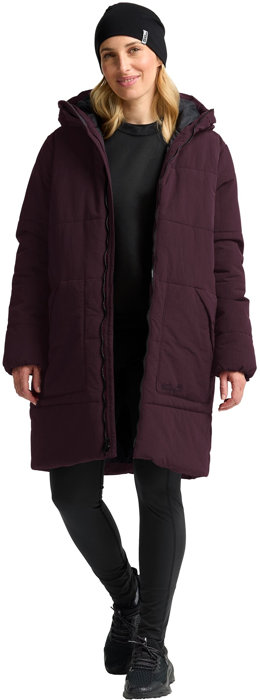 Шапка Jack Wolfskin Merino Beanie A60110_6000 черная фото 5