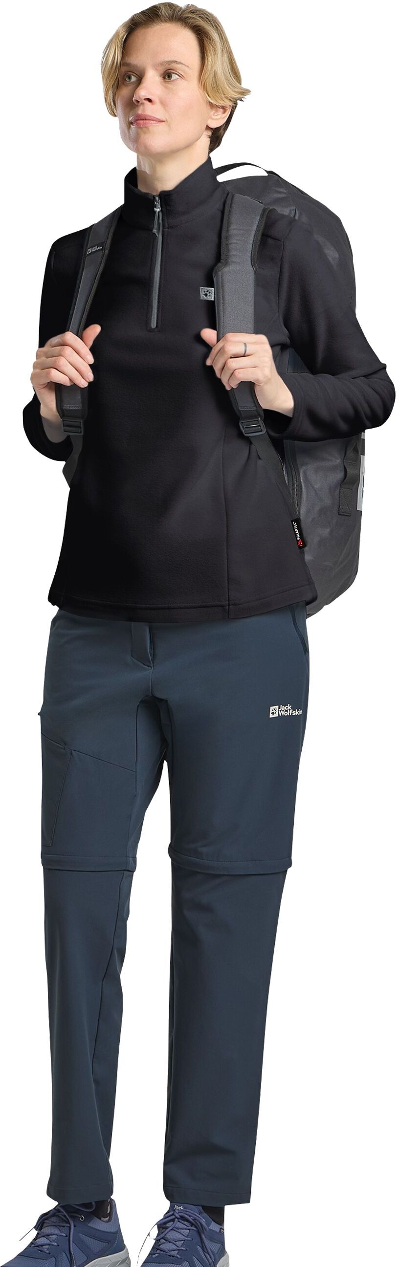 Кофта женская флисовая Jack Wolfskin Taunus Hz W 1709532_6000 L черная фото 7