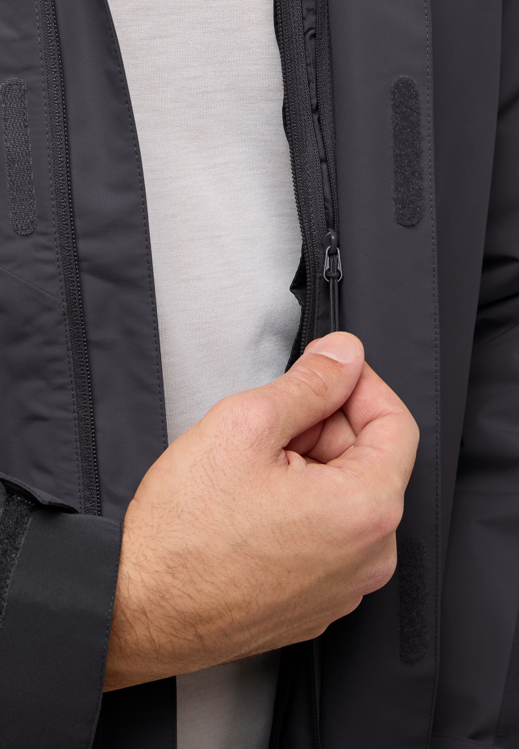 Куртка чоловіча Jack Wolfskin Jasper 3In1 Jkt M A61858_6350 XXL темно-сірафото13