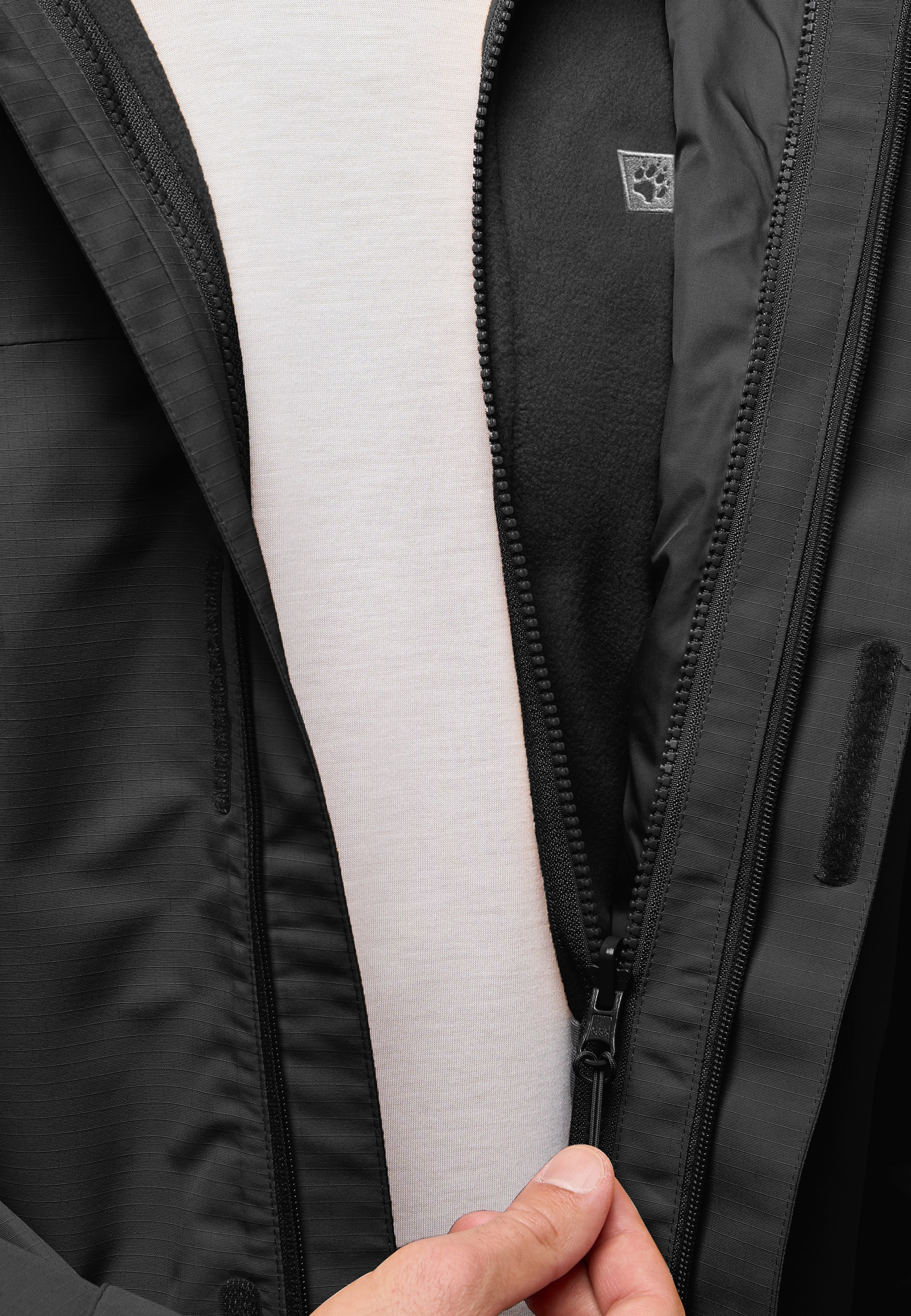 Куртка мужская Jack Wolfskin Altenberg 3In1 Jkt M A61864_6000 XXXL черная фото 8