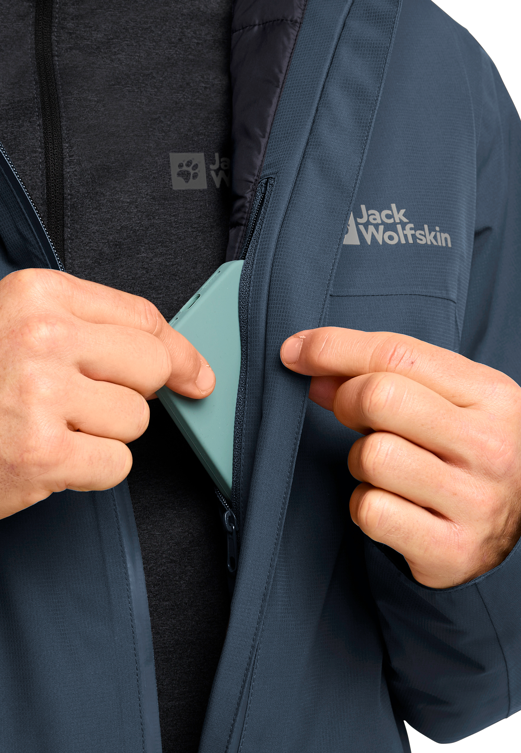 Утепленная куртка мужская Jack Wolfskin Wisper Ins Jkt M A61870_T0352 XXL синяя фото 5