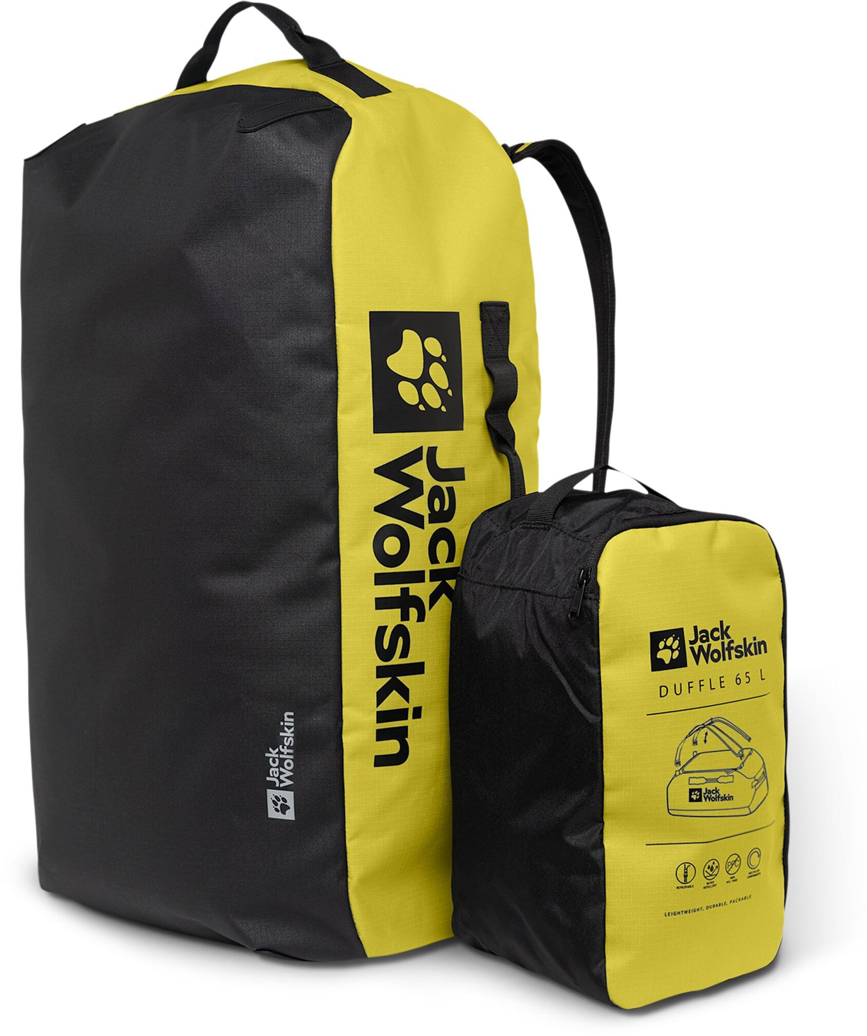 Сумка Jack Wolfskin All-In Duffle 65 A62112_M0053 желтая фото 5