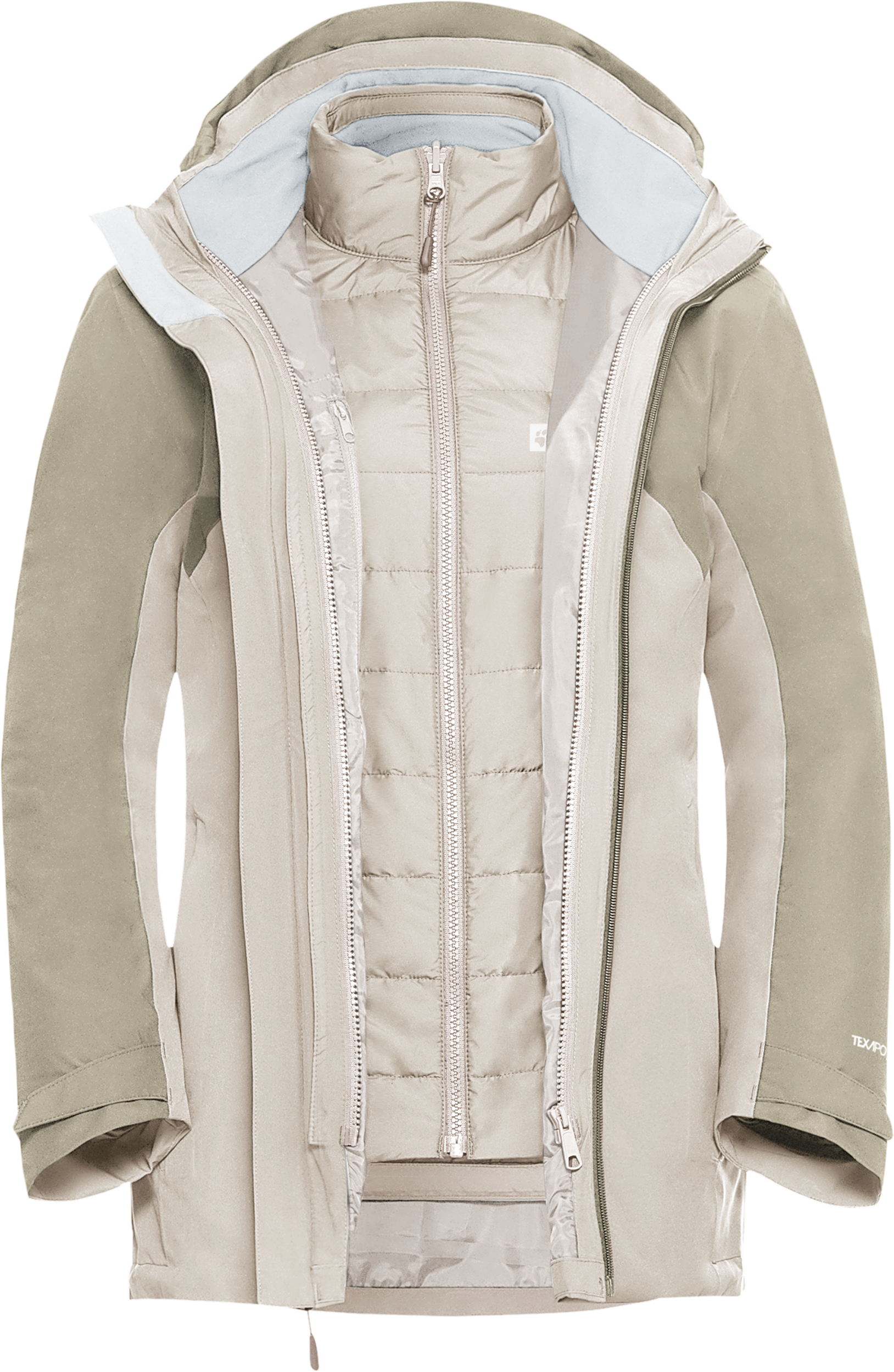 Куртка жіноча Jack Wolfskin Hunberg 3In1 Jkt W A62510_A0056 XL бежевафото17