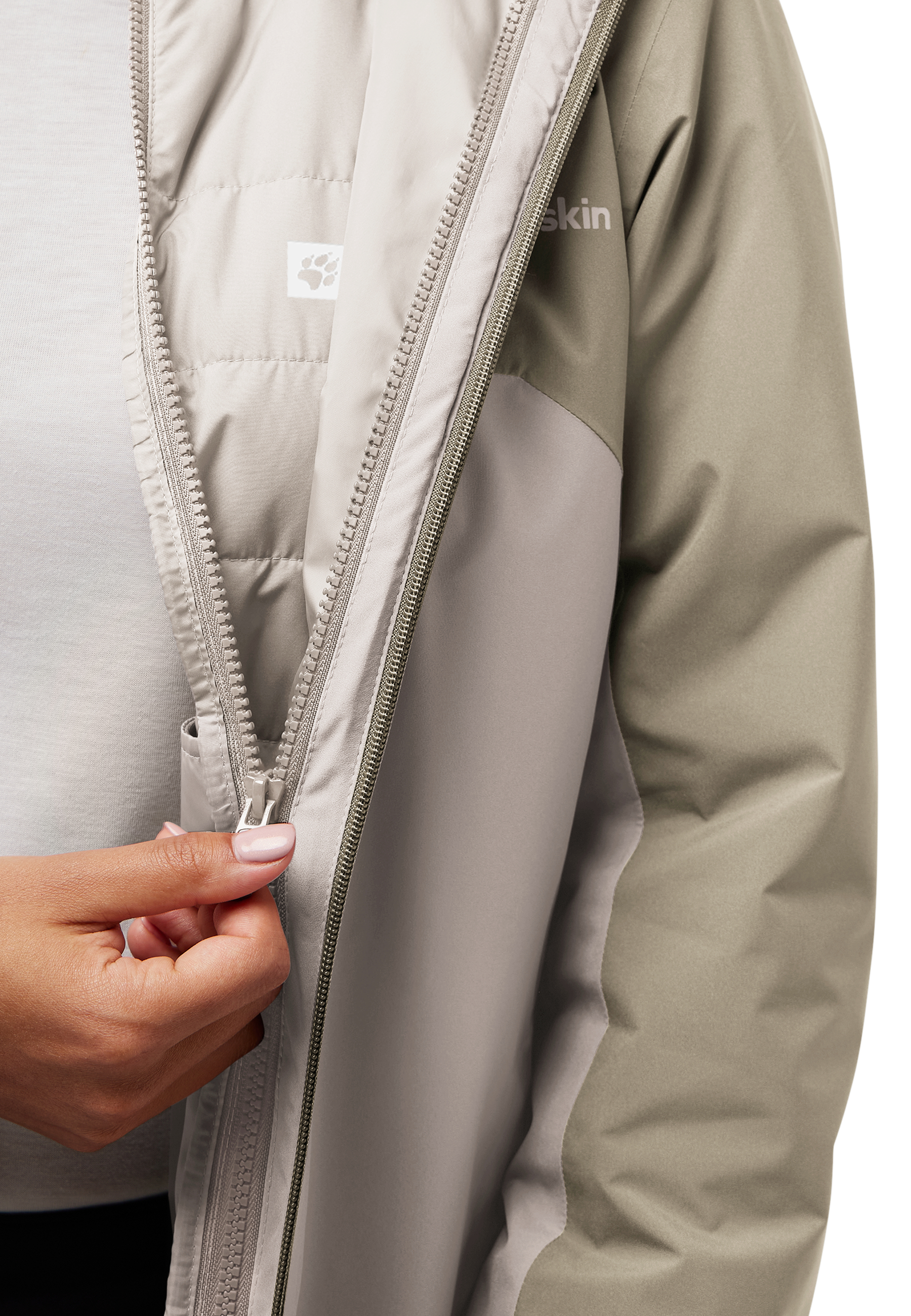 Куртка жіноча Jack Wolfskin Hunberg 3In1 Jkt W A62510_A0056 XL бежевафото10