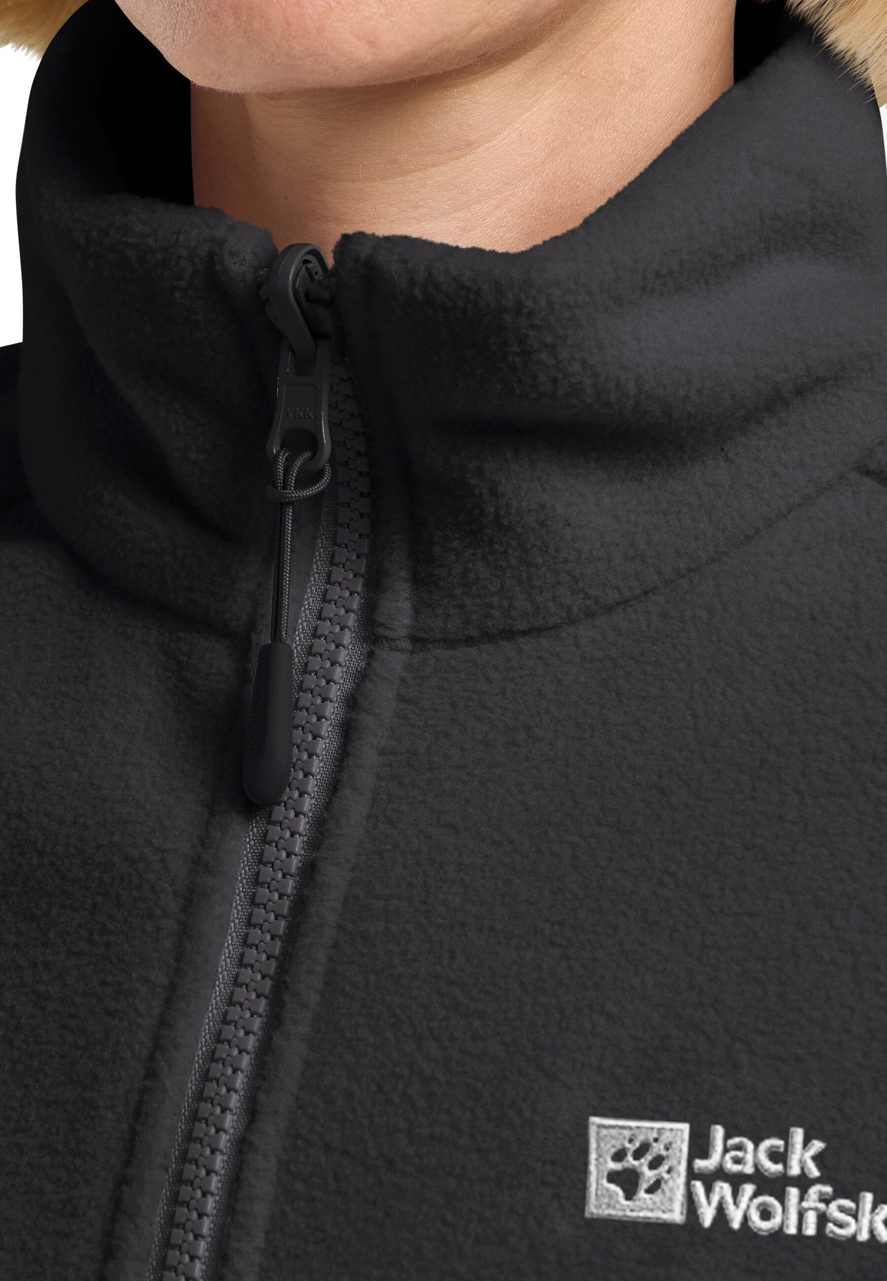 Кофта флисовая женская Jack Wolfskin Moonrise Fz W A63263_6000 XL черная фото 4