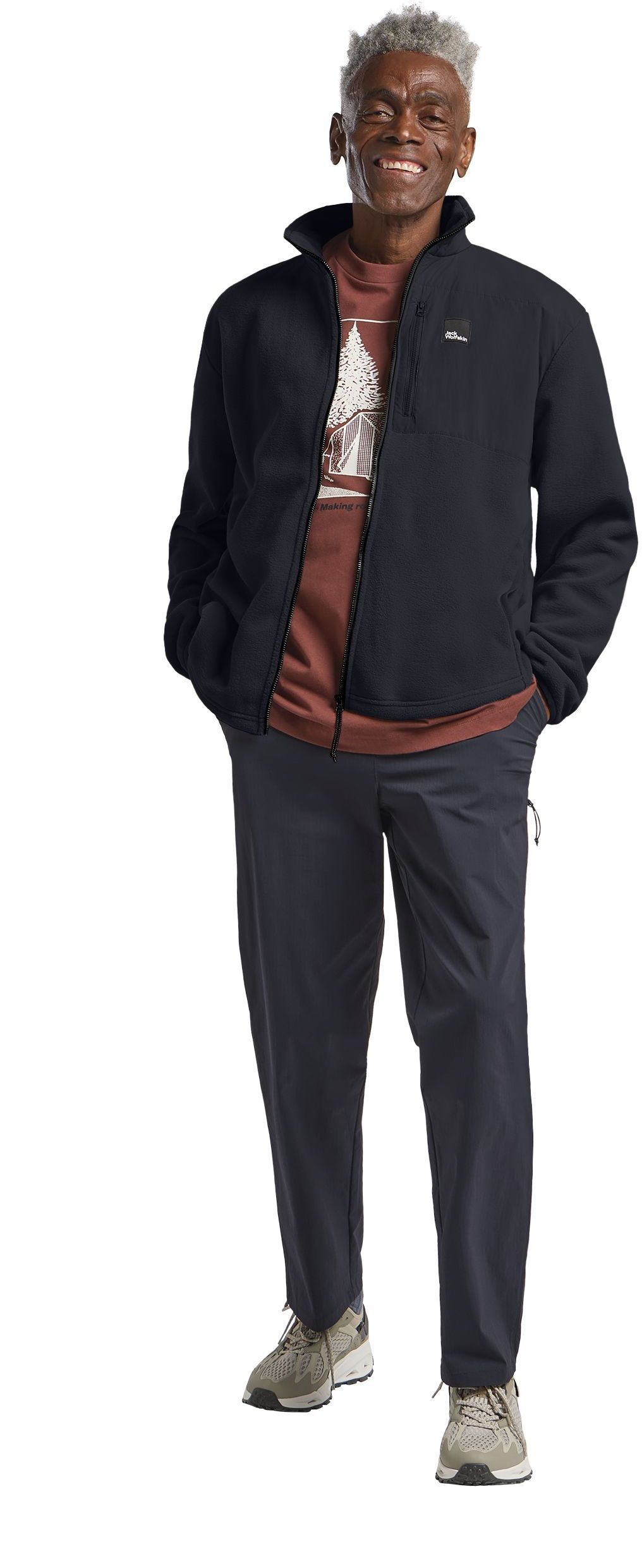 Кофта флисовая мужская Jack Wolfskin Sumetro Fz M A64108_6000 XXL черная фото 3