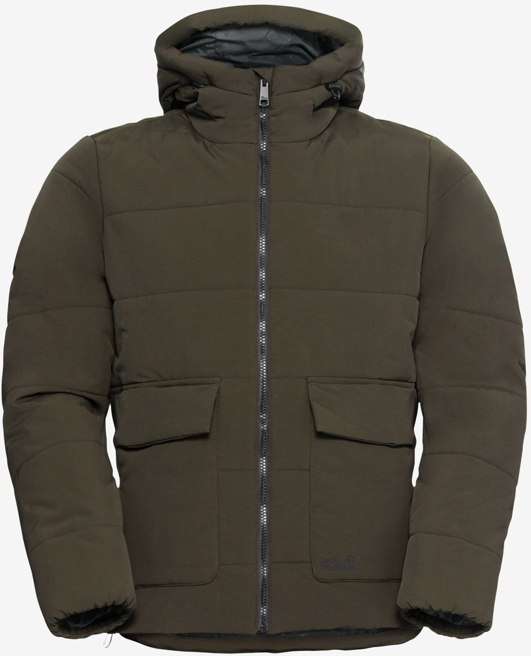 Пуховик мужской Jack Wolfskin Northern Lite Hooded Jkt M A65023_E0205 S хаки фото 