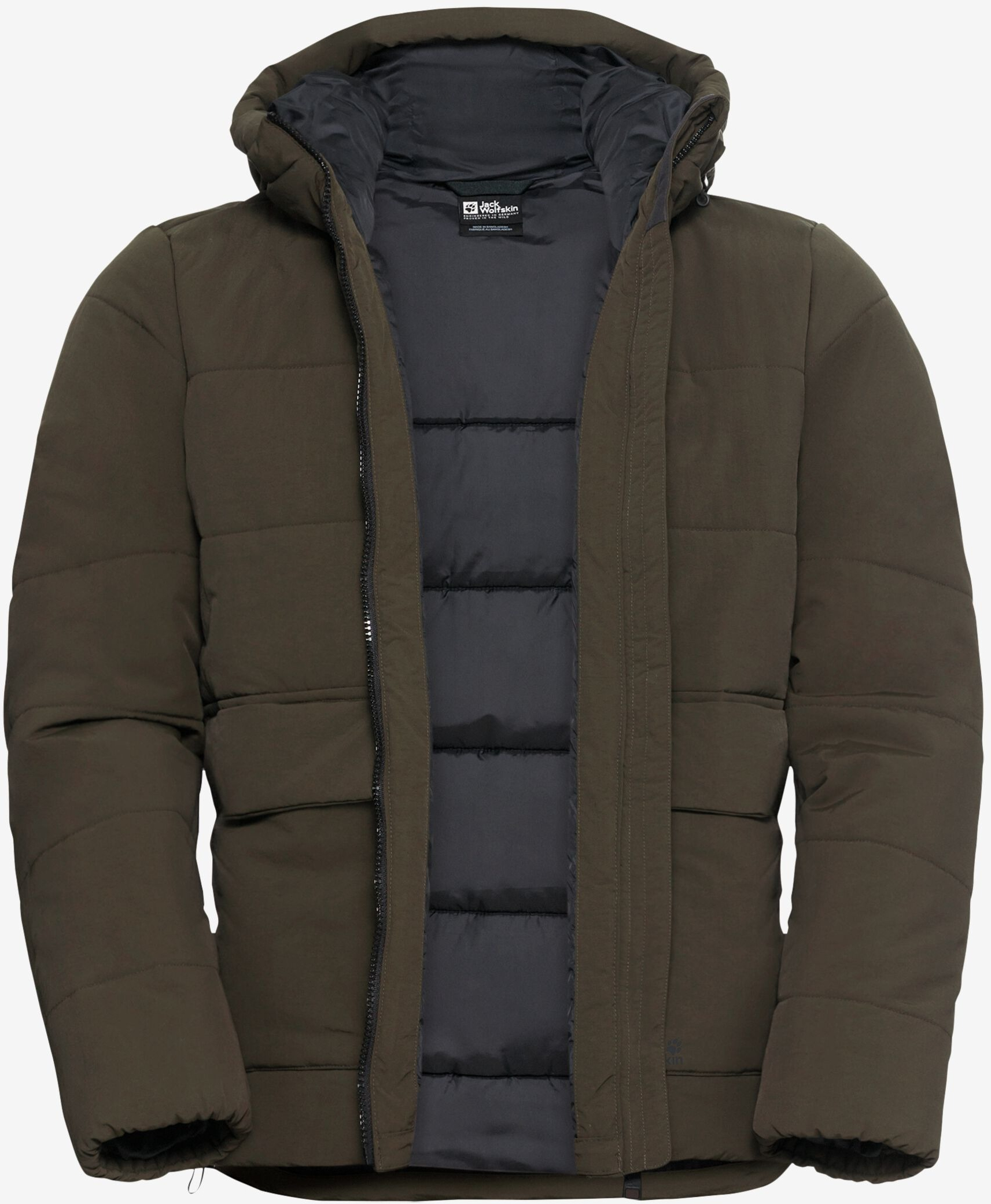 Пуховик мужской Jack Wolfskin Northern Lite Hooded Jkt M A65023_E0205 S хаки фото 