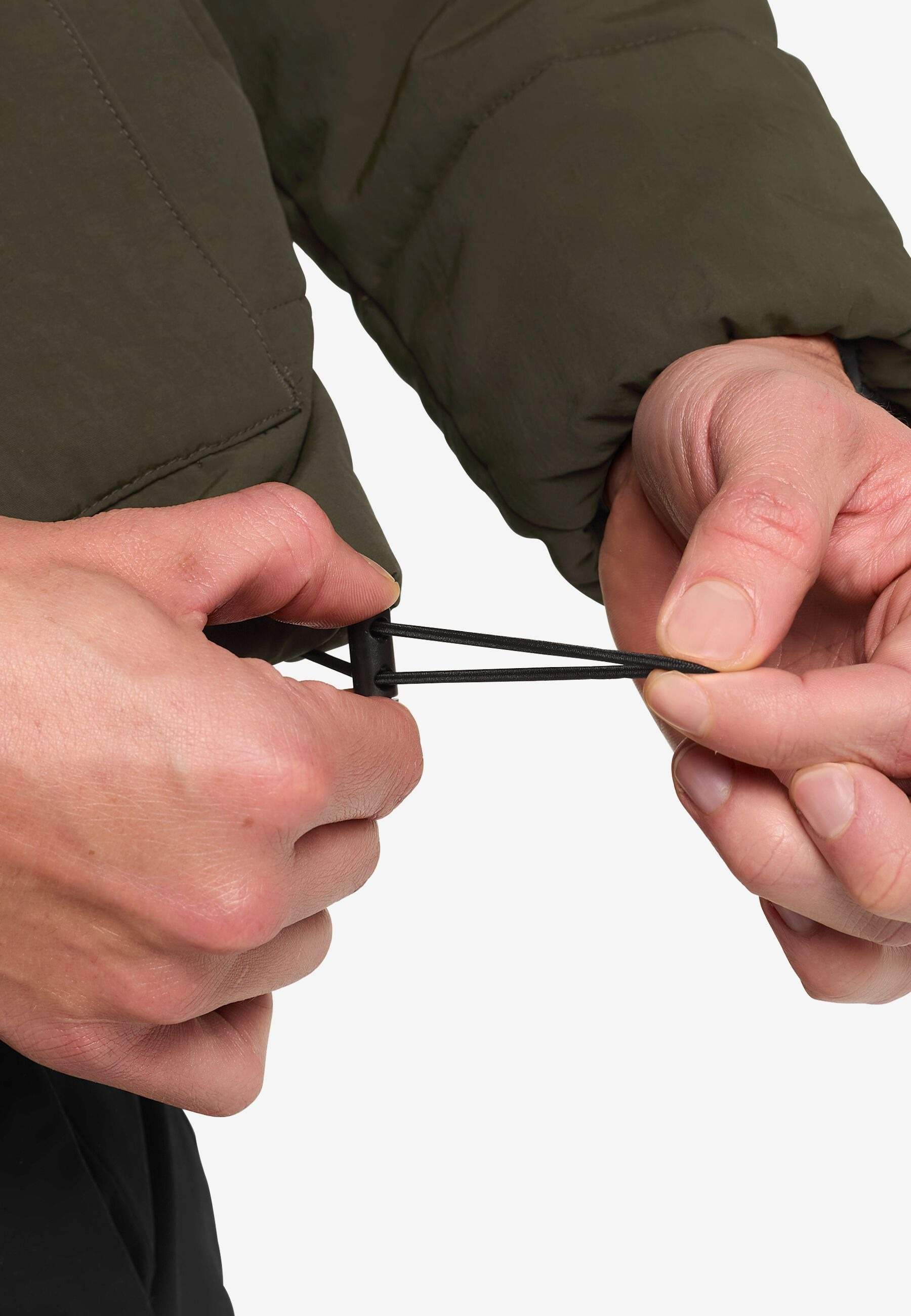 Пуховик мужской Jack Wolfskin Northern Lite Hooded Jkt M A65023_E0205 S хаки фото 