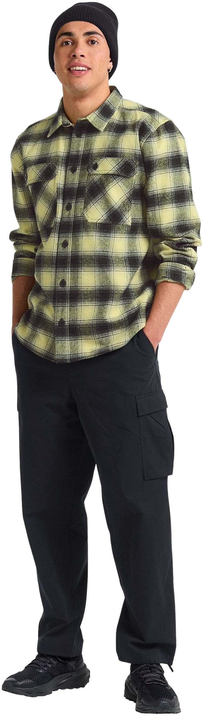 Сорочка чоловіча Jack Wolfskin Baja Flannel Shirt M A65028_T0326 XL жовта/чорнафото