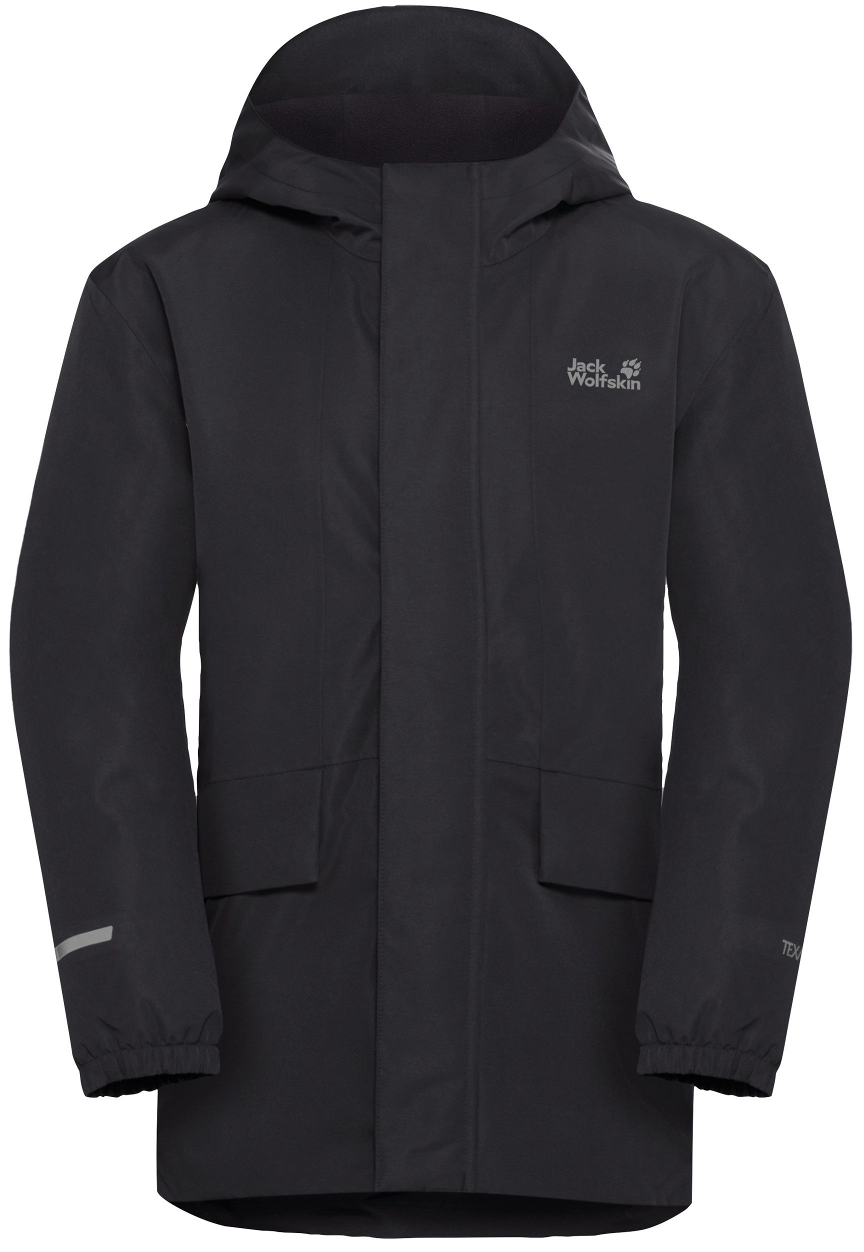 Парка демисезонная детская Jack Wolfskin Canvey Jkt Kids A65314_6000 176 черная фото 7