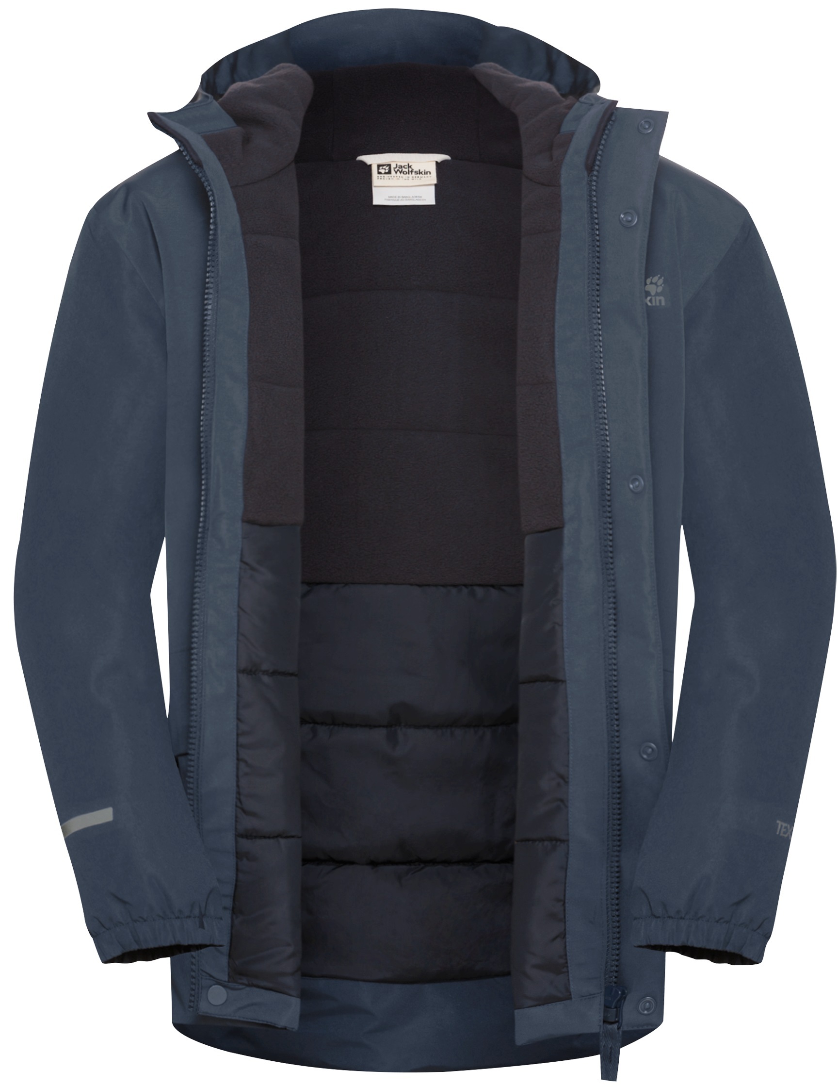 Парка демісезонна дитяча Jack Wolfskin Canvey Jkt Kids A65314_C0412 176 синяфото8