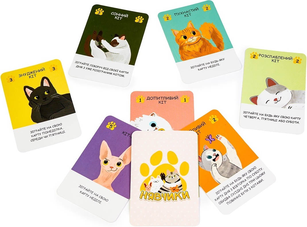Настольная игра Нявчики (UA) / Cat Days (UA) (6906874579212) фото 4