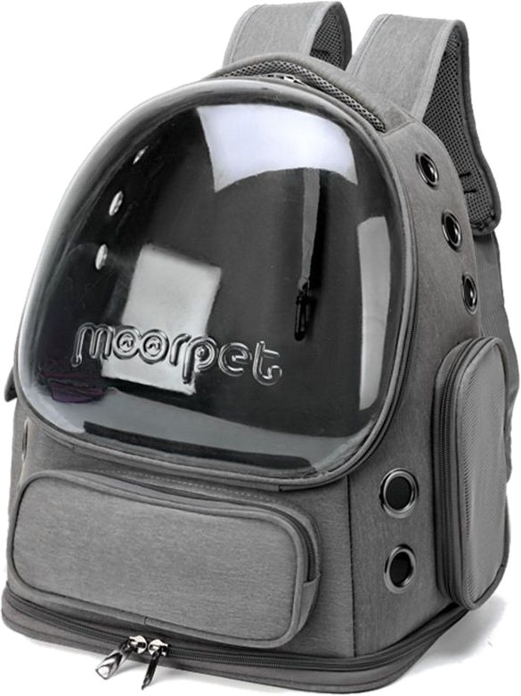 Рюкзак-переноска для тварин Lapka (LPK-02) сірийфото2