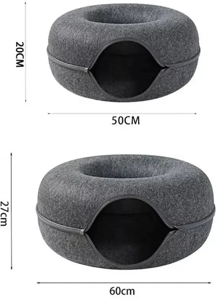 Інтерактивний тунель-лежанка для тварин Me&Pet M (NMP05-01) сірийфото5