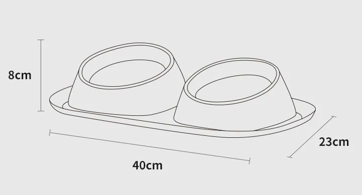 Годівниця подвійна з металевими мисками Lapka (LPK-25) сірафото3