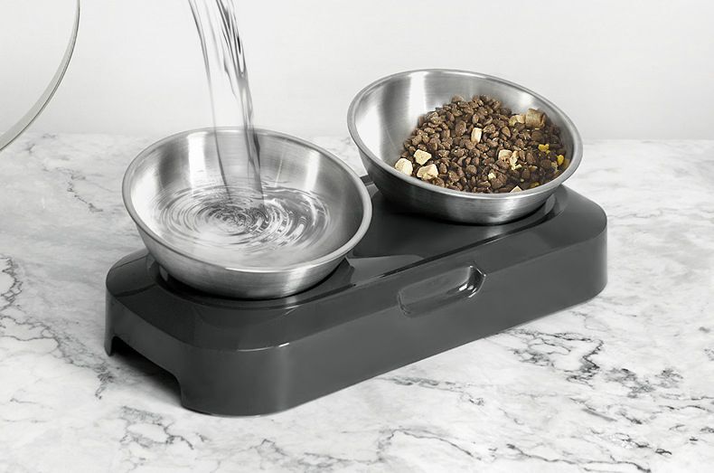 Годівниця подвійна з металевими мисками Lapka (LPK-27)фото11