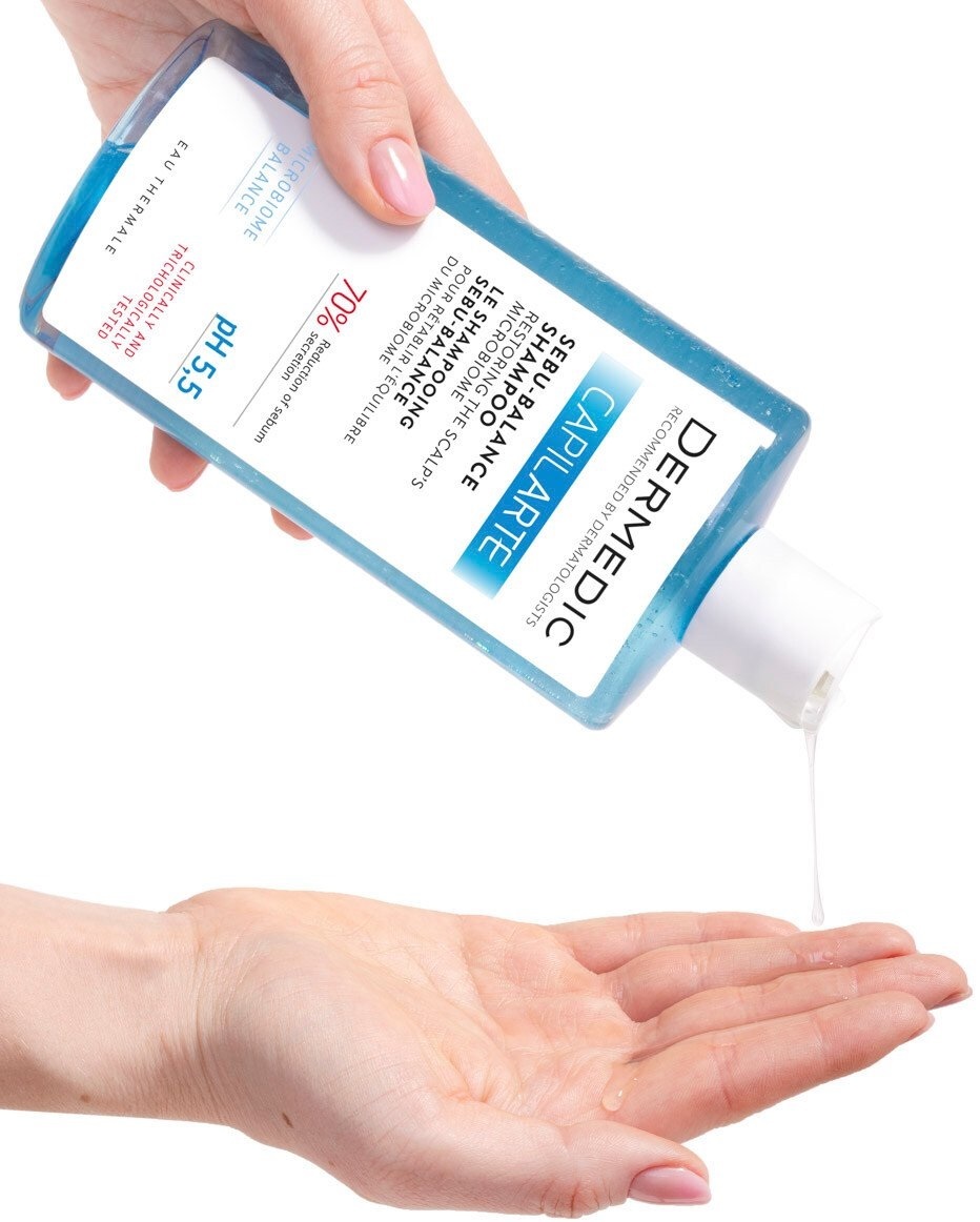 Шампунь для жирного волосся Dermedic Capilarte відновлює мікробіом шкіри голови 300 млфото3