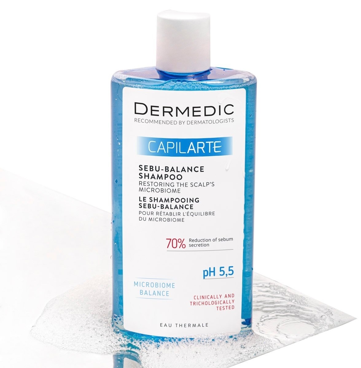 Шампунь для жирных волос Dermedic Capilarte восстанавливает микробиом кожи головы 300 мл фото 2