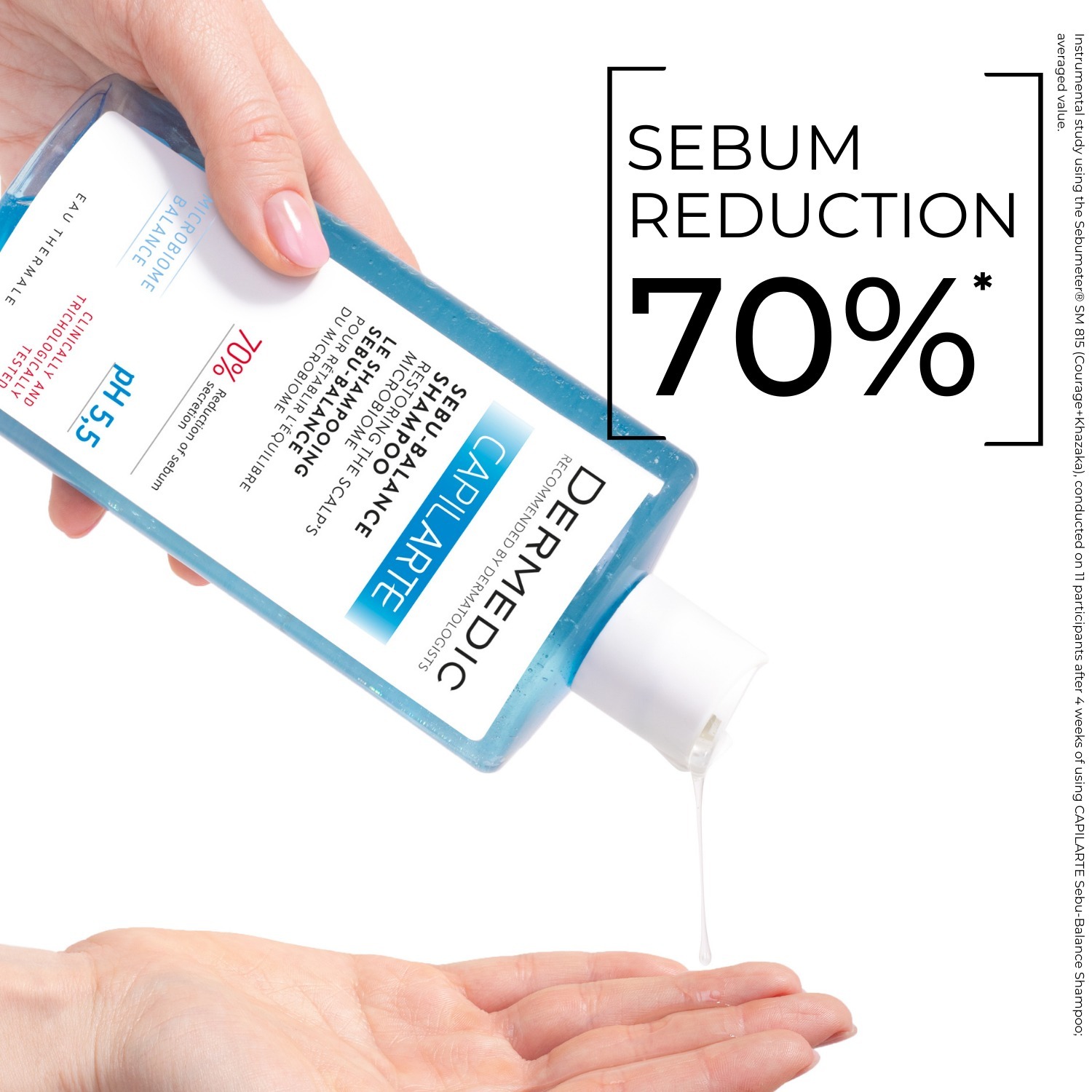 Шампунь для жирных волос Dermedic Capilarte восстанавливает микробиом кожи головы 300 мл фото 3