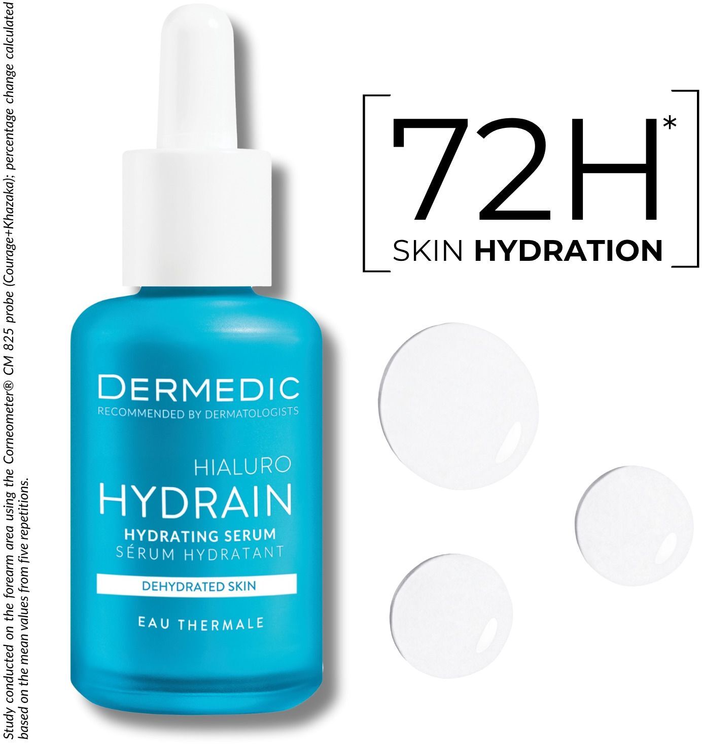 Увлажняющая сыворотка Dermedic Hydrain 3 Hialuro для лица, шеи и зоны декольте 30 мл фото 
