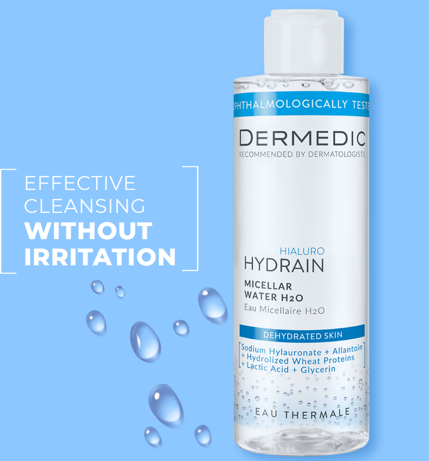 Міцелярна вода Dermedic Hydrain 3 Hialuro H2O 500 млфото