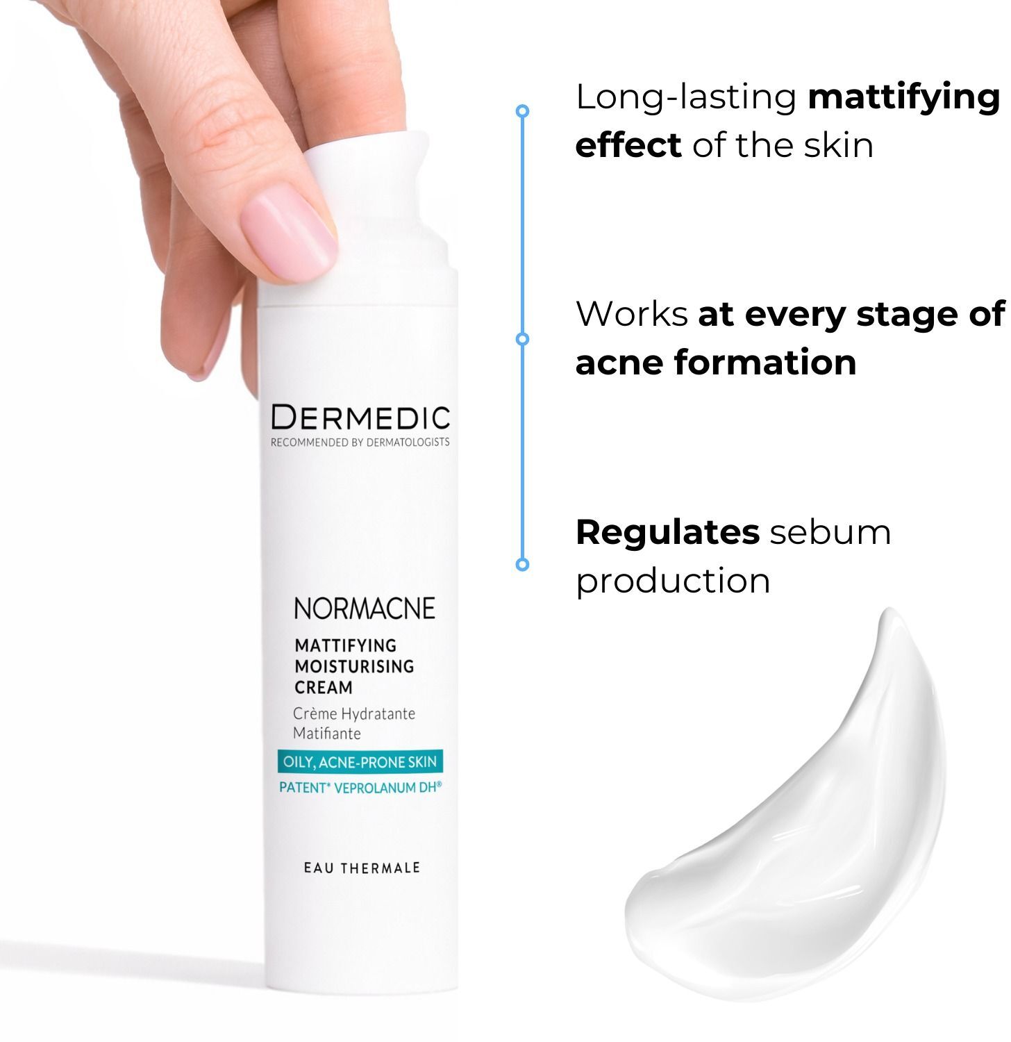 Крем матуючий Dermedic Normacne зволожуючий 40 млфото2