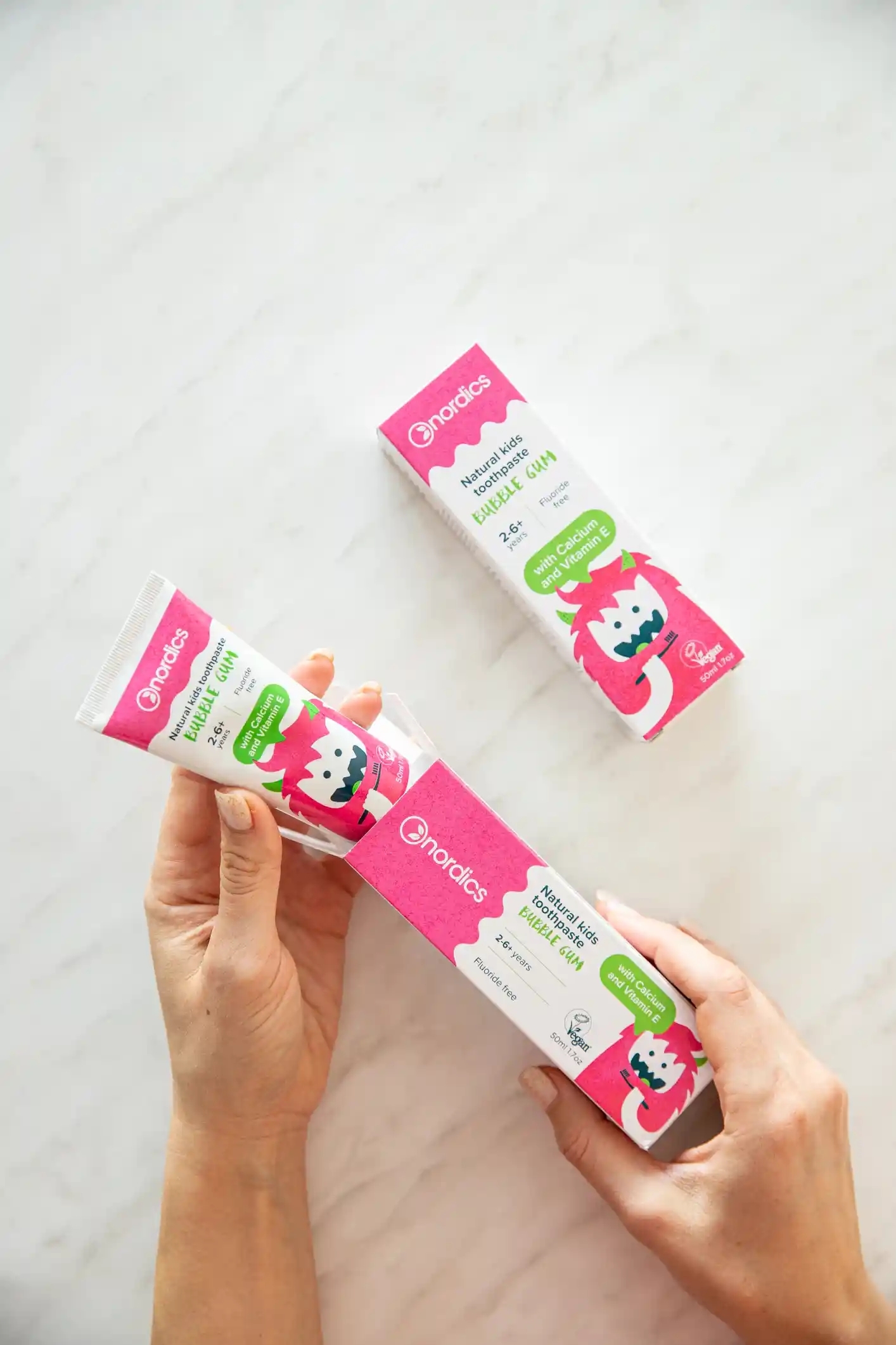 Зубна паста дитяча Nordics Kids Bubble Gum проти карієсу 50 млфото2