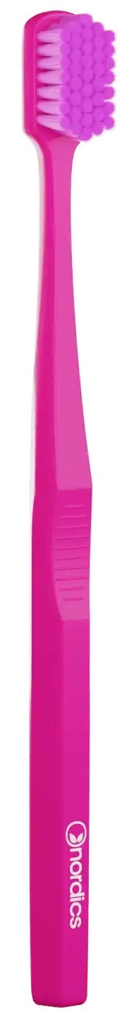 Зубная щетка премиум Nordics 6580 Soft розовая фото 2