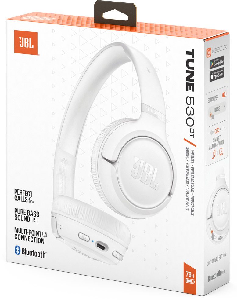 Наушники JBL Tune 530BT White (JBLT530BTWHTEU) фото