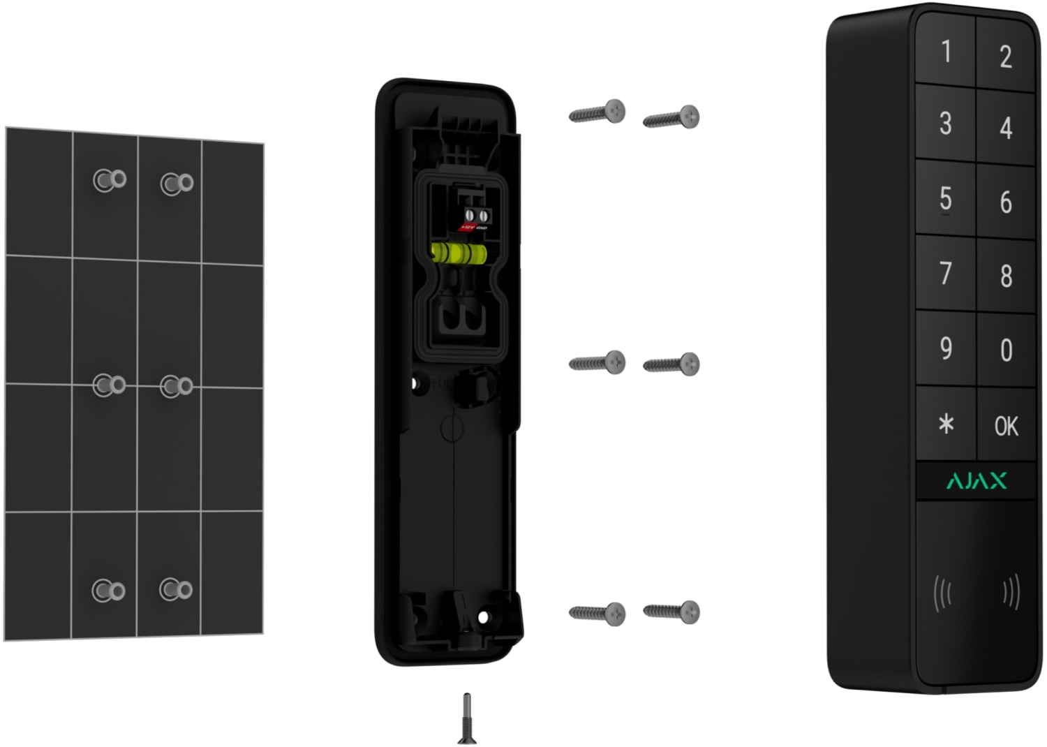 Бездротова зовнішня клавіатура Ajax KeyPad Outdoor Jeweller, графіт (000059122)фото
