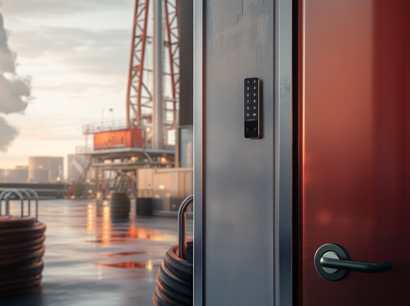 Бездротова зовнішня клавіатура Ajax KeyPad Outdoor Jeweller, графіт (000059122)фото