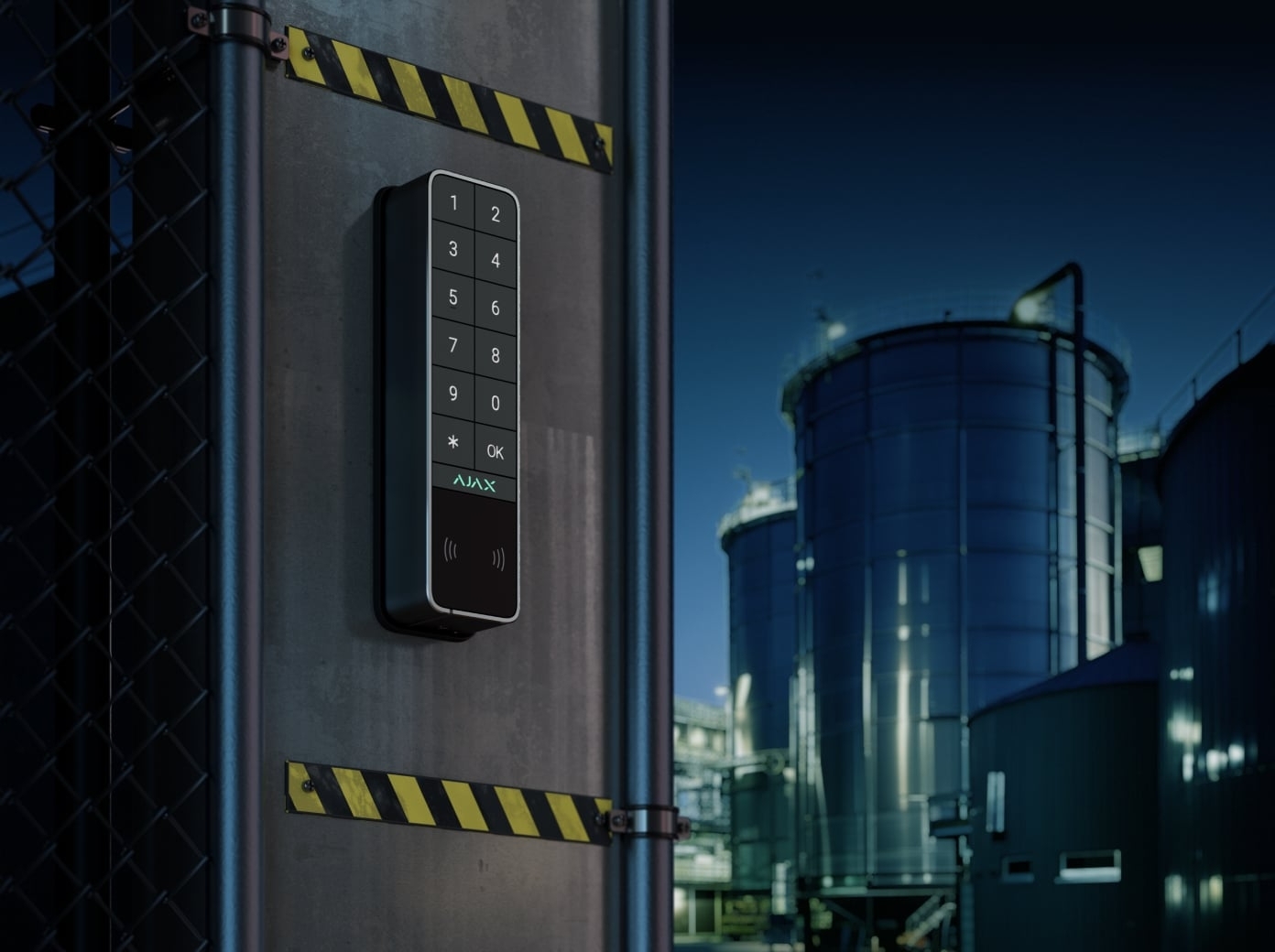 Бездротова зовнішня клавіатура Ajax KeyPad Outdoor Jeweller, графіт (000059122)фото