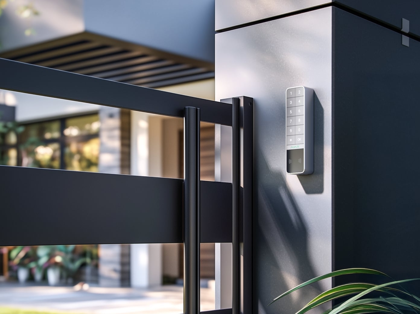 Бездротова зовнішня клавіатура Ajax KeyPad Outdoor Jeweller, графіт (000059122)фото