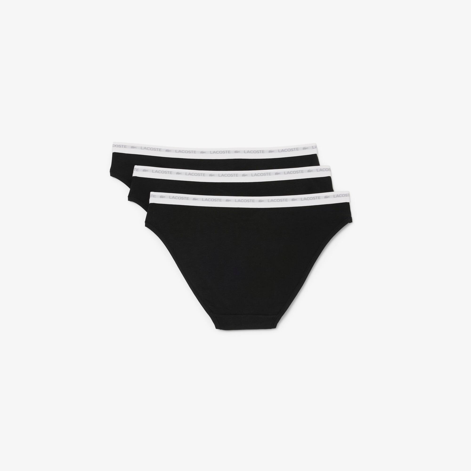 Труси-сліпи жіночі Lacoste 8F1338031 L 3 шт. чорний-антрацитфото6