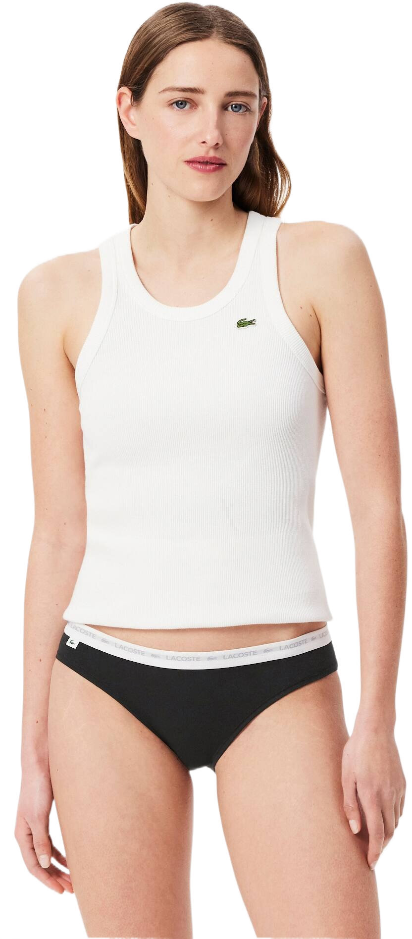 Женские трусы-стринги Lacoste 8F1341031 L 3 шт. черный-антрацит фото 2