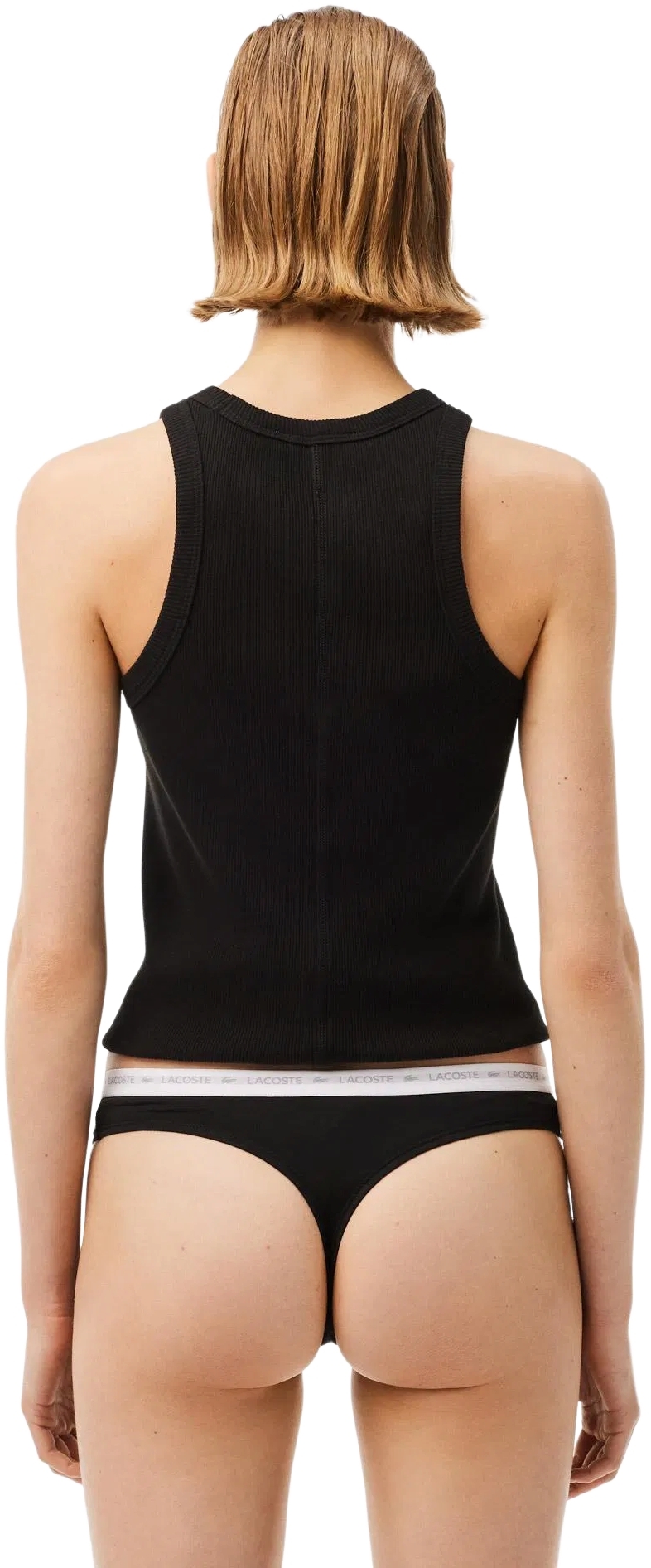 Труси-стрінги жіночі Lacoste 8F1341031 M 3 шт чорніфото