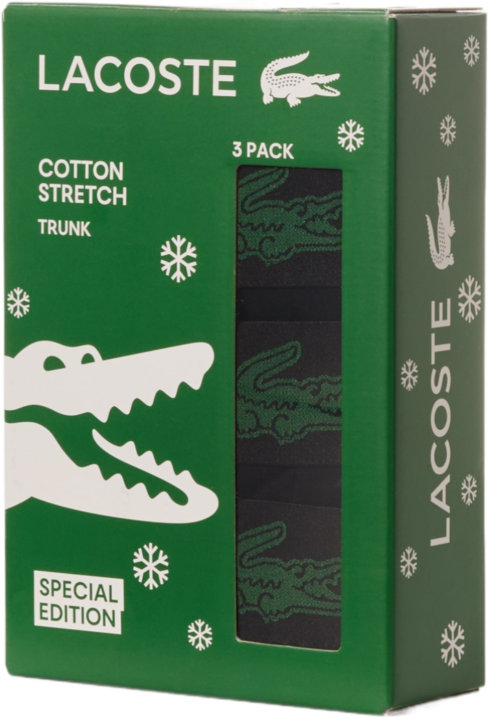 Мужские труси-боксеры Lacoste 5H4962031 L 3 шт. черный-антрацит фото 5