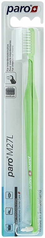 Зубная щетка Paro Toothbrush M27L монопучковая салатовая фото 2
