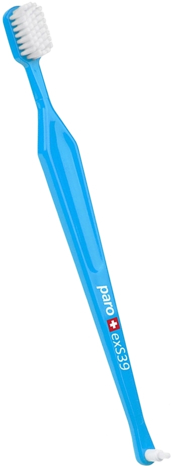 Зубная щетка Paro Toothbrush exS39 монопучковая полиэтиленовая голубая упаковка фото 2