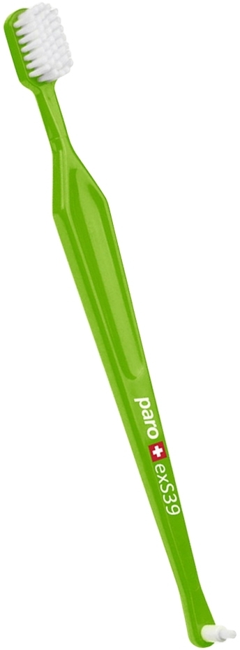 Зубная щетка Paro Toothbrush exS39 монопучковая полиэтиленовая упаковка салатовая фото 2