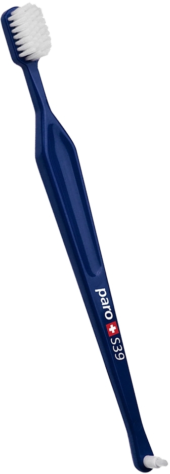 Зубная щетка Paro Toothbrush S39 монопучковая полиэтиленовая упаковка синяя фото 2
