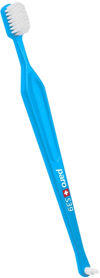 Зубна щітка Paro Toothbrush S39 монопучкова поліетиленова упаковка блакитнафото2
