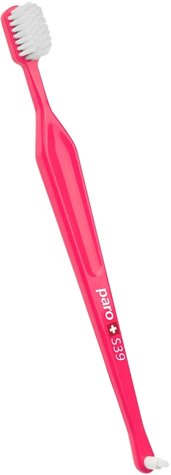 Зубна щітка Paro Toothbrush S39 монопучкова поліетиленова упаковка рожевафото2